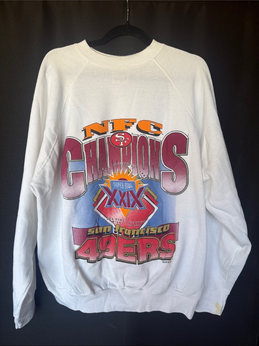 Tultex White San Francisco 49ers NFC Champions Crewneck Sweatshirt